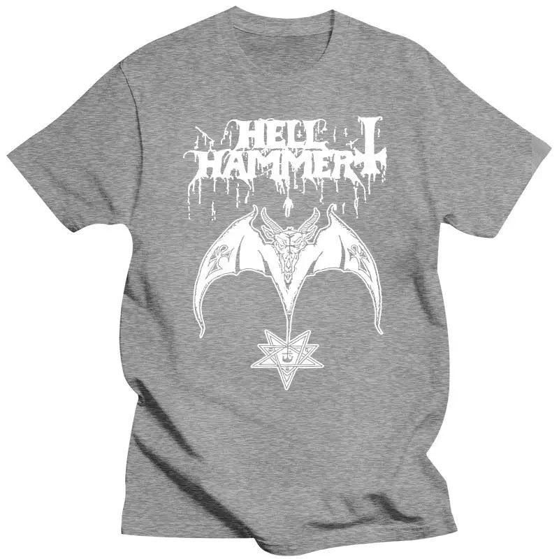 Hellhammer Black Metal Band T-Shirt – Men's Casual Short Sleeve Fashion Print Tee - Premium T-shirt from Lizard Vigilante - Just $23.88! Shop now at Lizard Vigilante