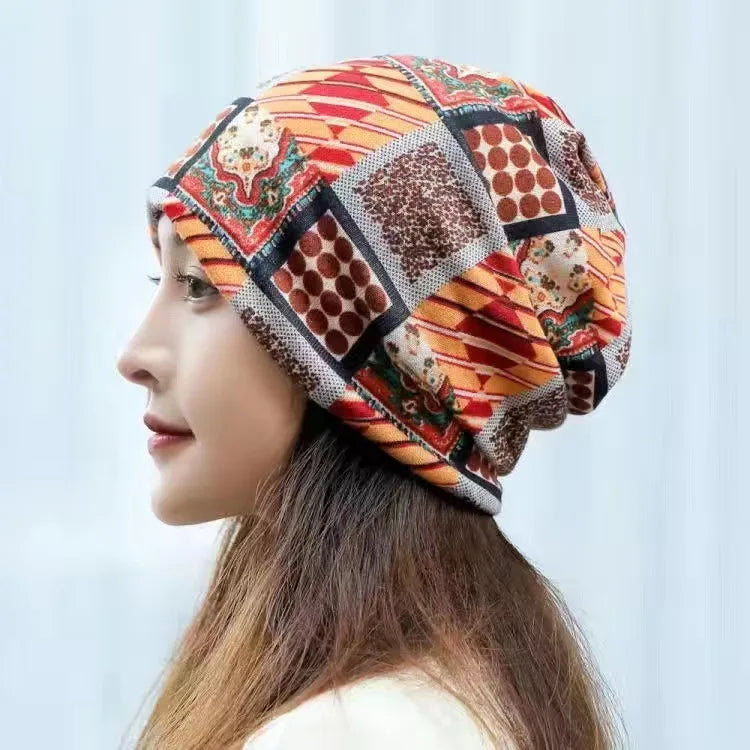 Fashion Double Head Cap Bib Twist Cap Multi-Functional Printed Scarf Cover Cap Neck Cap Face Mask Headscarf Cap C081 - Premium  from Lizard Vigilante - Just $7.99! Shop now at Lizard Vigilante