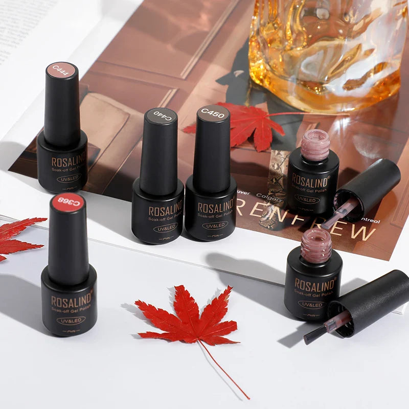 ROSALIND Gel Nail Polish Lamp All For Nails Art Manicure With Matt Base Top Coat Semi Permanant Gellak Nail Gel Polish Varnishes