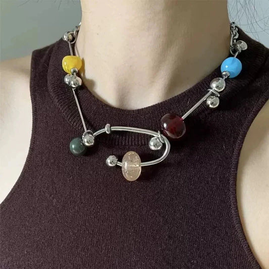 MOODWIRED NECKLACE – Punk Pop Chains for Loud Souls & Silent Rebels (Handcrafted Chaos Edition) - Premium necklace from dsers - Just $27.99! Shop now at Lizard Vigilante