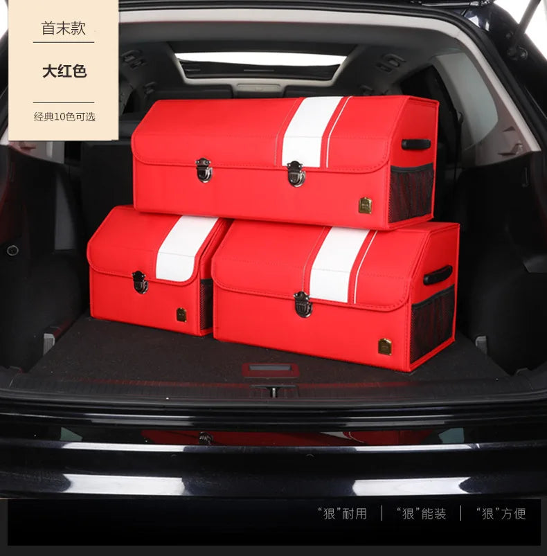 Car Trunk Storage Box Large Capacity Auto Multiuse Tools Organizer Box Stowing Tidying Leather Folding for Emergency Storage Box - Premium  from Lizard Vigilante - Just $198.99! Shop now at Lizard Vigilante