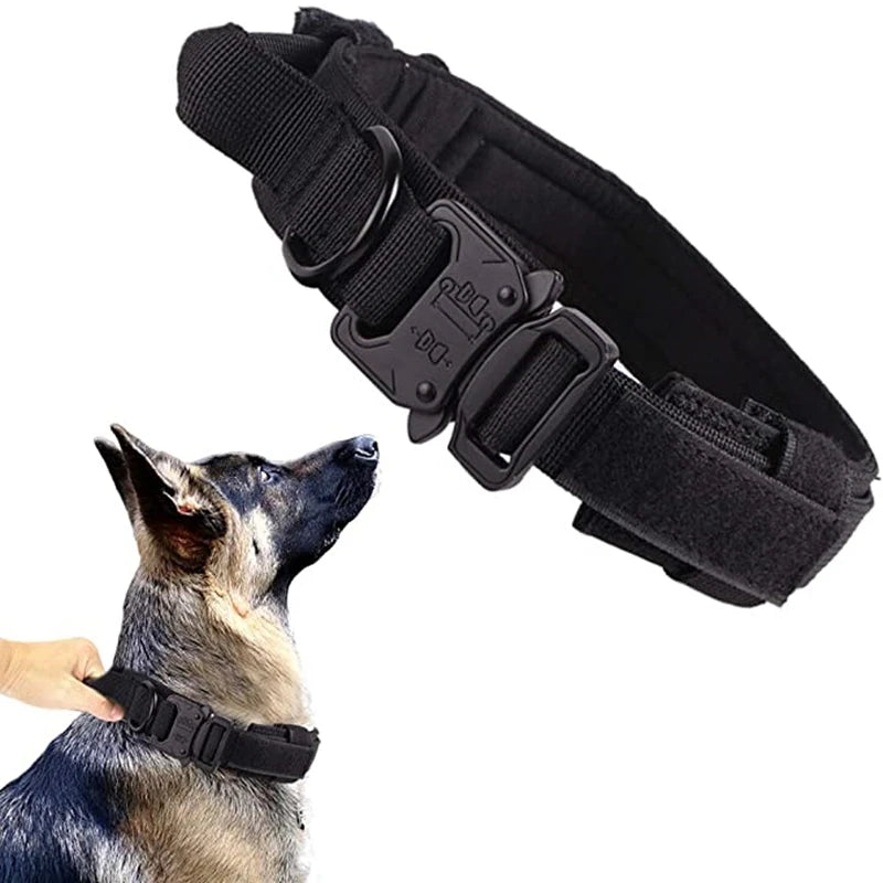 Tactical Dog Collar and Leash Set - Adjustable Military Pet Collar for Medium and Large Dogs, Ideal for German Shepherd Training - Premium dog leash from Lizard Vigilante - Just $18.88! Shop now at Lizard Vigilante