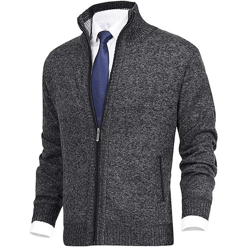 King Billion Off-White Winter Warrior Men’s Thick Knit Cardigan — Full Zip Turtleneck Fleece Coat Plus Size - Premium cardigan from dsers - Just $56.66! Shop now at Lizard Vigilante