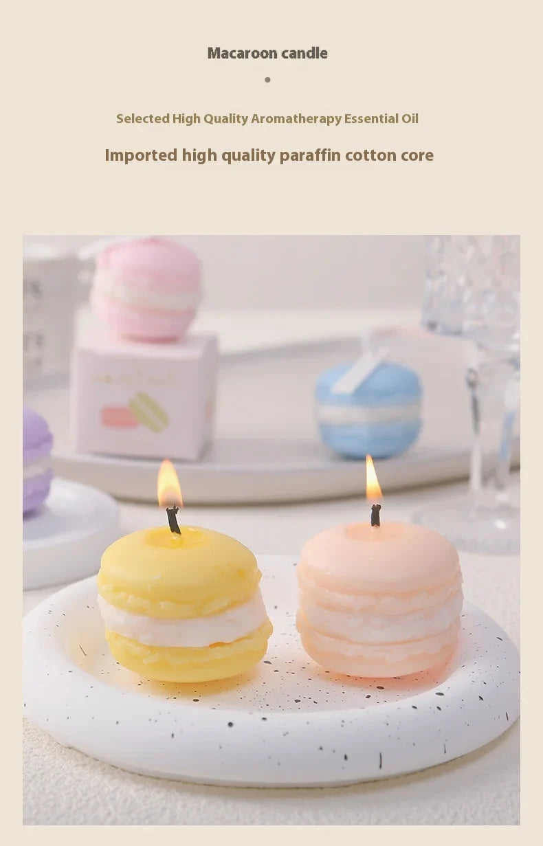 2025 Cute Macaron Creative Styling Aromatherapy Candles Home Fragrance Collection Decoration Ornaments Christmas Birthday Gifts