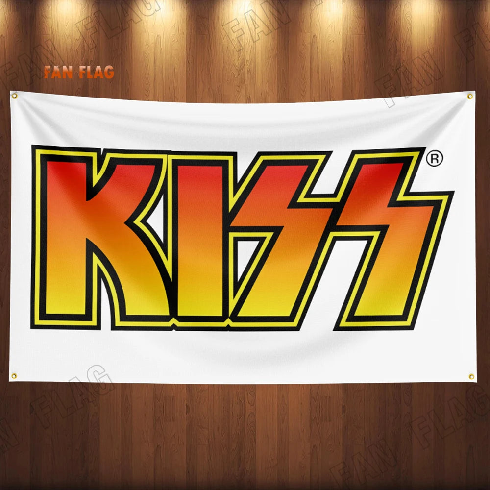 Kiss Heavy Rock Band Flag 3x5ft – Polyester Printed Banner for Home or Bedroom Decoration - Premium banner from Lizard Vigilante - Just $17.99! Shop now at Lizard Vigilante