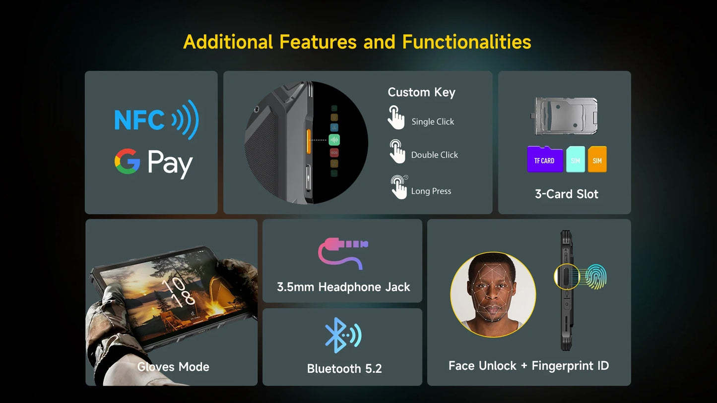 Ulefone Armor Pad 4 Ultra 5G Rugged Tablet  Thermal lmaging 10.36"2K Up to 16GB RAM 256GB ROM Android 14 11800mAh