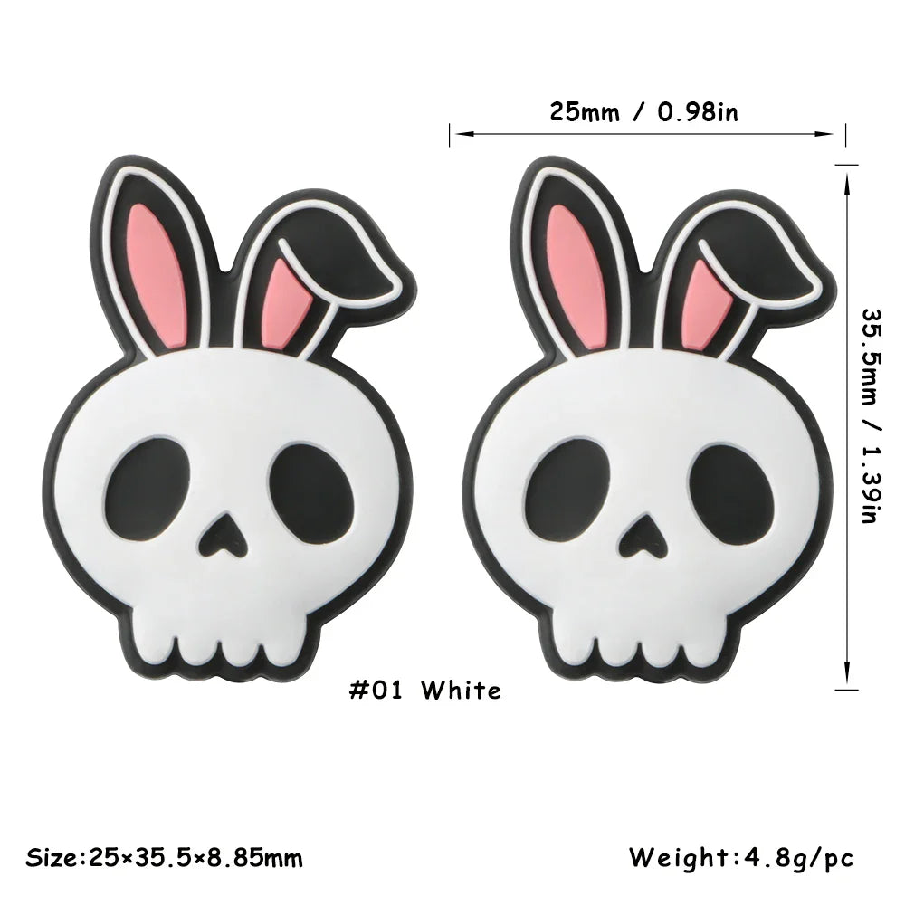 Kovict 5/10Pcs New Focal Silicone Beads Easter Series Bead For Jewelry Making DIY  KeyChain Bracelet Necklace Pen Accessories