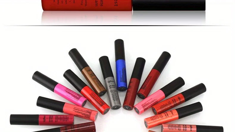 Luxurious Matte & Volumizing Lipstick - Waterproof, Long-Lasting, 20 Diverse Shades | Ideal Gift for Valentine's Day