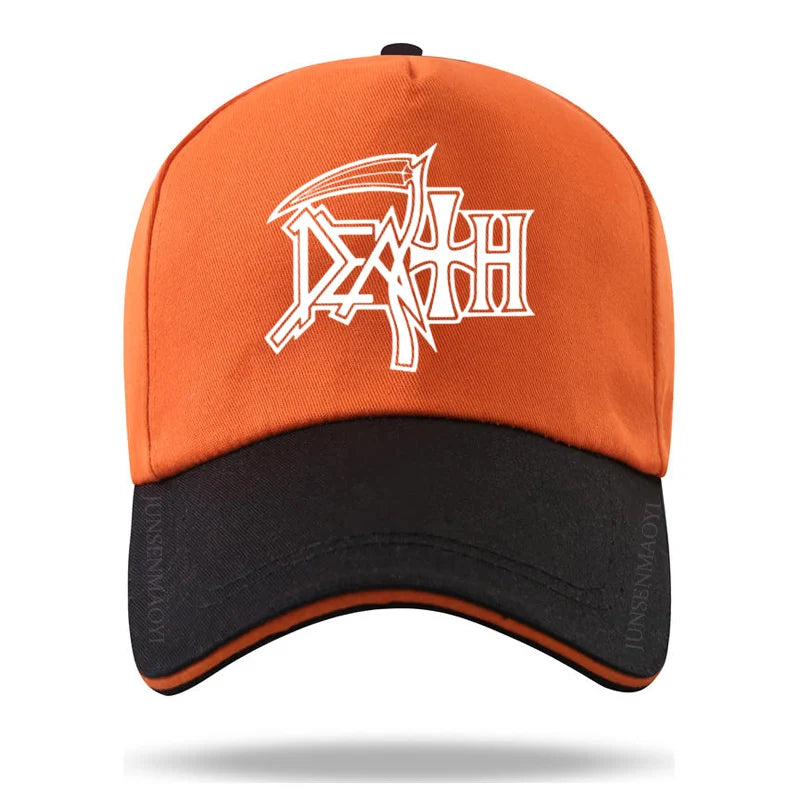 DEATH Cap METAL Hat Baseball Cap Casquette Hats Fitted Casual Dad Hats for Men Women Unisex - Premium Baseball cap from Lizard Vigilante - Just $22.99! Shop now at Lizard Vigilante