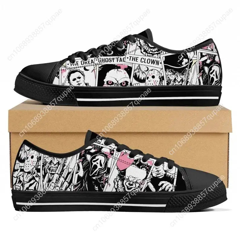 Horror Halloween Low Top Sneakers Hot 3D Game Womens Mens Teenager High Quality Canvas Sneaker Couple Fashion Custom Built Shoes - Premium  from Lizard Vigilante - Just $34.99! Shop now at Lizard Vigilante