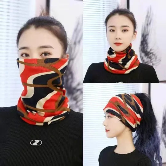 Fashion Double Head Cap Bib Twist Cap Multi-Functional Printed Scarf Cover Cap Neck Cap Face Mask Headscarf Cap C081 - Premium  from Lizard Vigilante - Just $7.99! Shop now at Lizard Vigilante