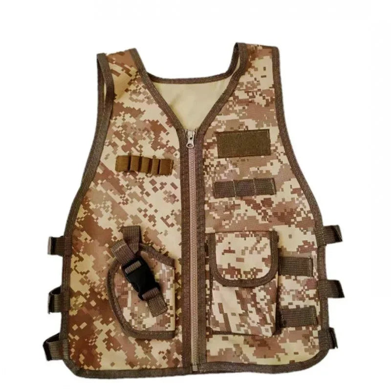 Kids' Tactical Camouflage Vest – Outdoor CS Game, Hunting, Fishing & Cosplay Gear for Boys and Girls - Premium vest from Lizard Vigilante - Just $28.88! Shop now at Lizard Vigilante