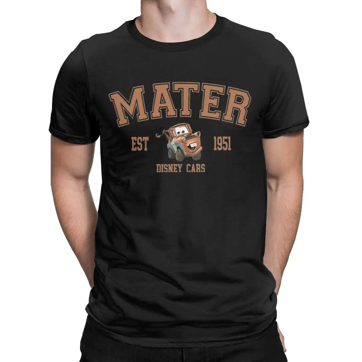 Men's Mater T-Shirts Lightning McQueen 100% Cotton Tee Clothes Novelty Brown Car Short Sleeve Round Collar Tees Plus Size Tshirt - Premium tshirt from Lizard Vigilante - Just $22.39! Shop now at Lizard Vigilante