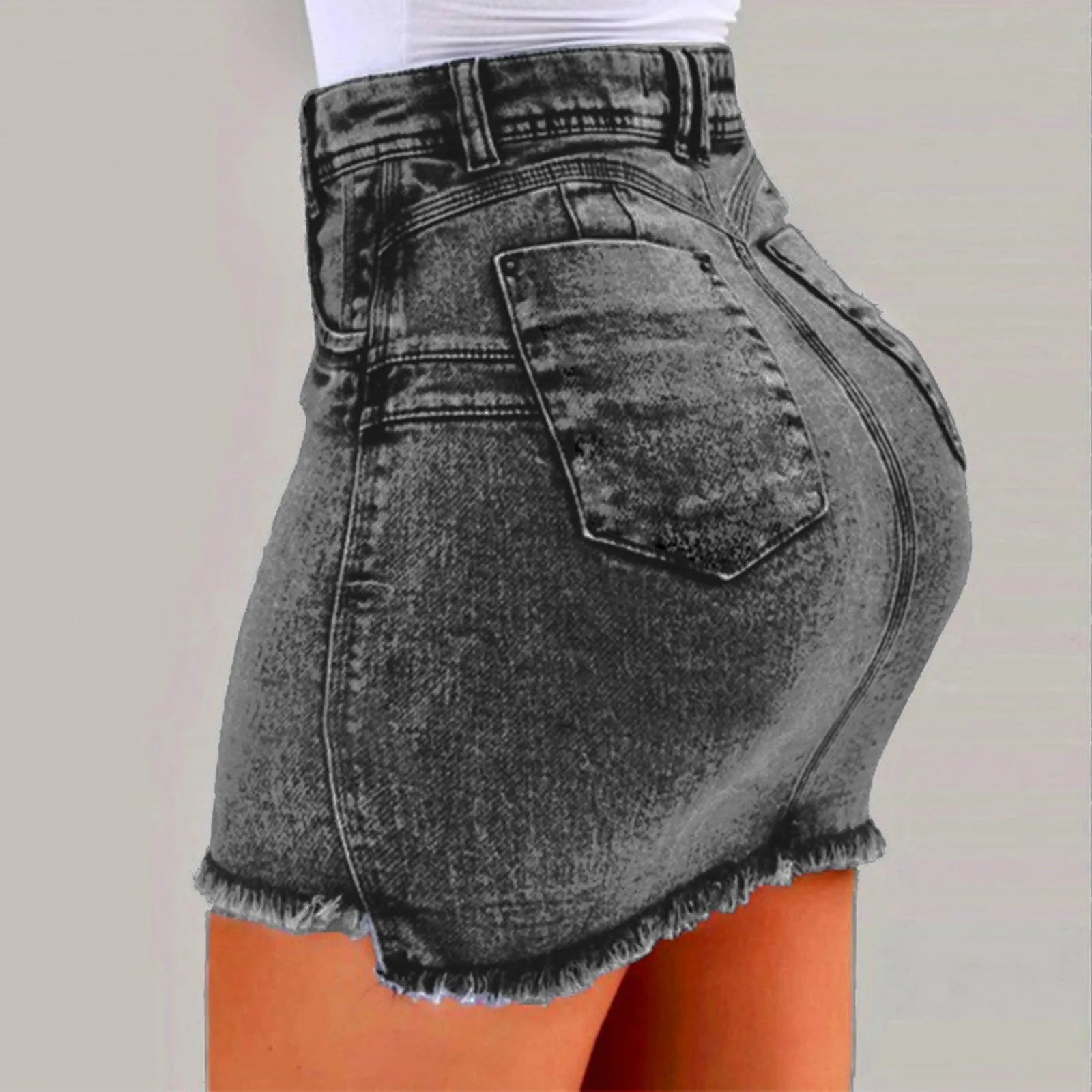 Sexy Denim Mini Skirt - A Stylish and Edgy Addition - Premium mini skirt from Lizard Vigilante - Just $28.88! Shop now at Lizard Vigilante