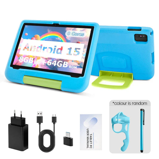 ANRY 10.1 Inch Tablets Android 15 8GB(4+4 Expand) RAM 64GB ROM HD Display IPS Dual Camera 5G WIFI 6 Tablet PC Children's Gift