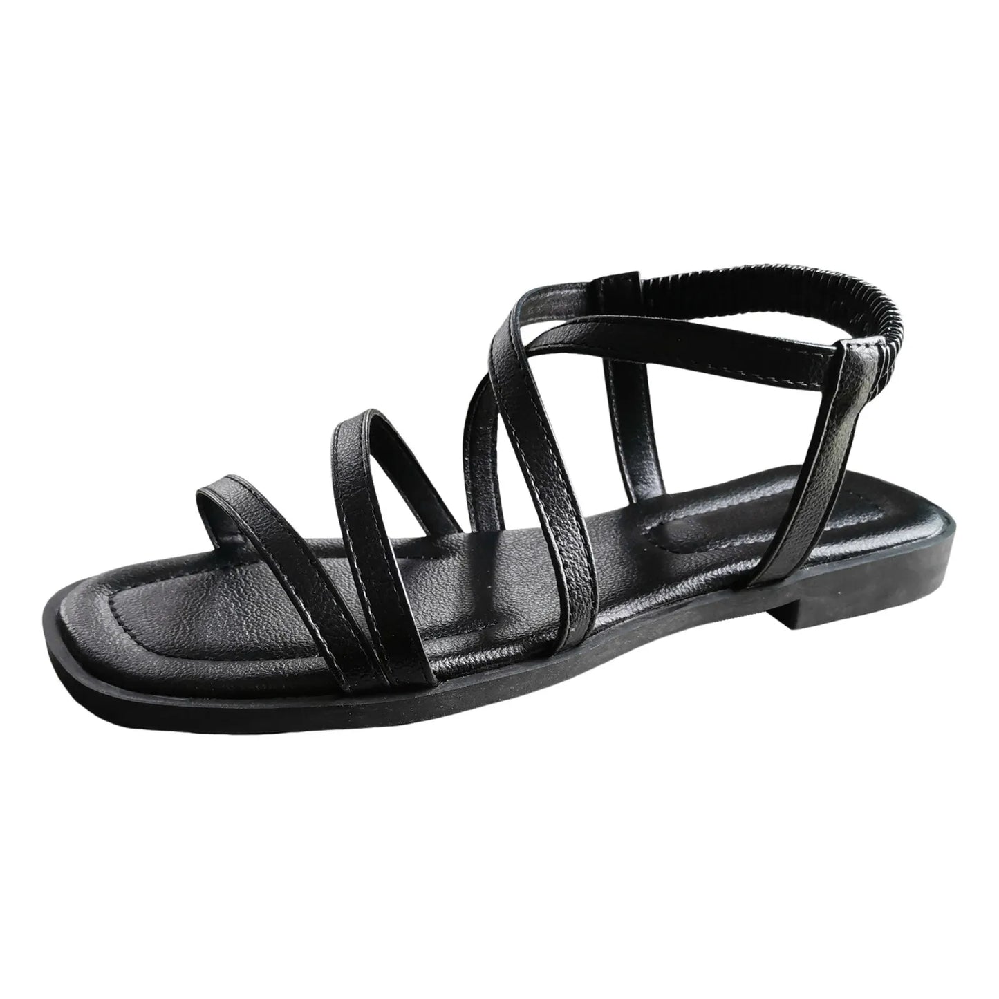 Ladies Summer Casual Solid Color Beach Jelly Shoes - 2024 Trendy Square Head Flat Bottom Sandals - Premium Shoes from Lizard Vigilante - Just $28.88! Shop now at Lizard Vigilante