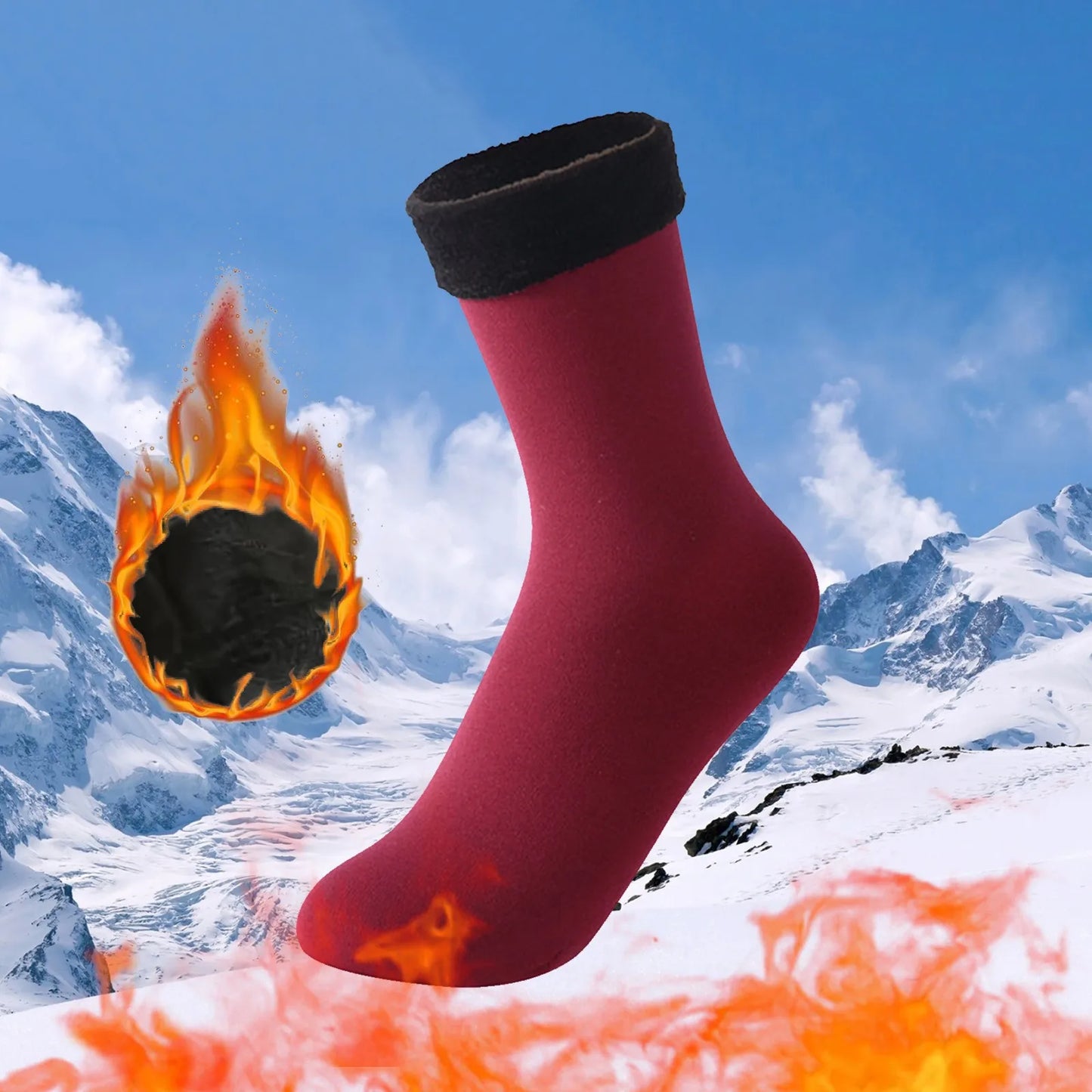 Winter Warm Thermal Socks for Men and Women | Extra Thick Insulated Heated Crew Boot Socks for Extreme Cold Weather - Premium socks from Lizard Vigilante - Just $12.88! Shop now at Lizard Vigilante