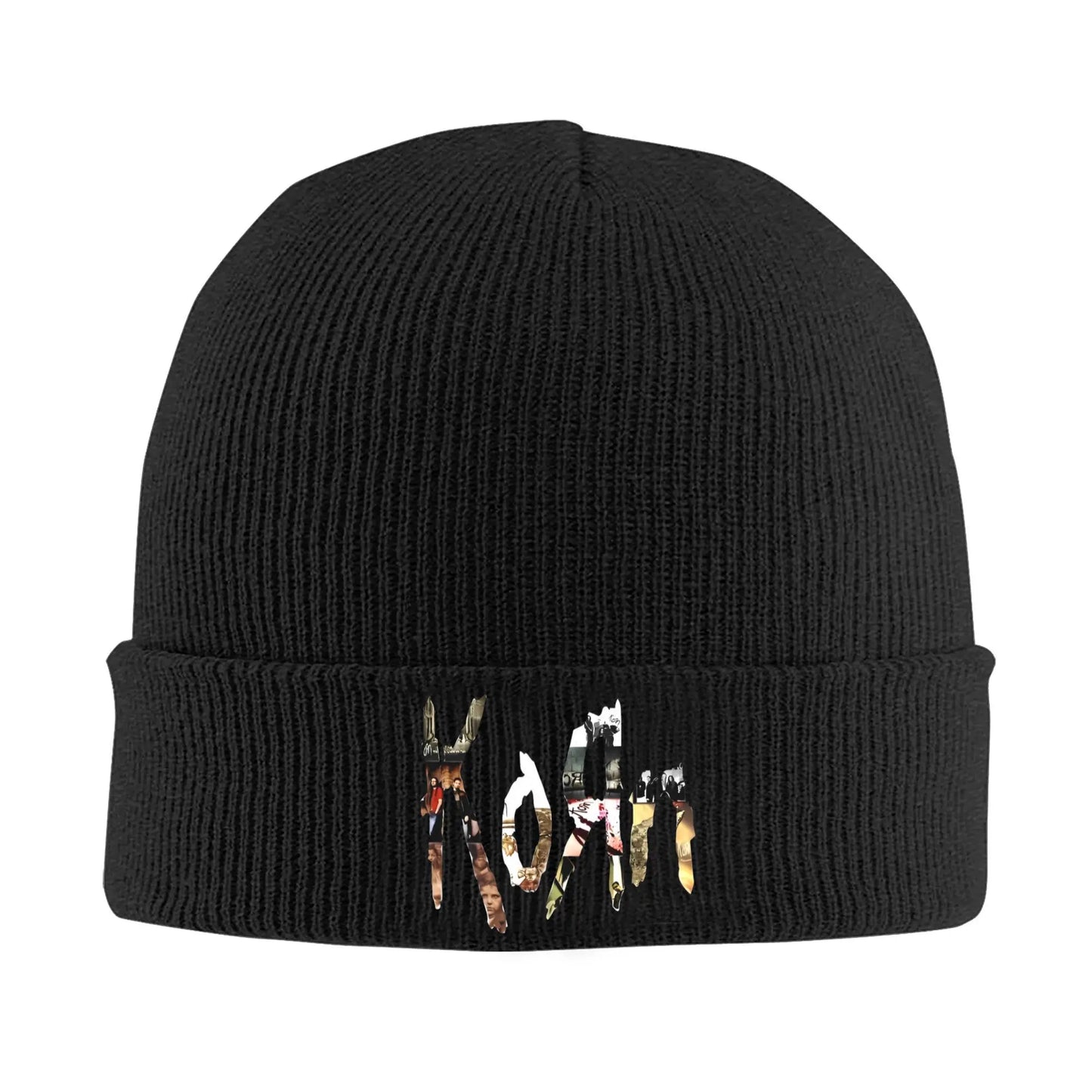 Korns Logo Letter American Singer Knitted Caps Women Men Skullies Beanies Autumn Winter Hip Hop Hats Acrylic Rock Band Y2k Warm - Premium  from Lizard Vigilante - Just $20.99! Shop now at Lizard Vigilante