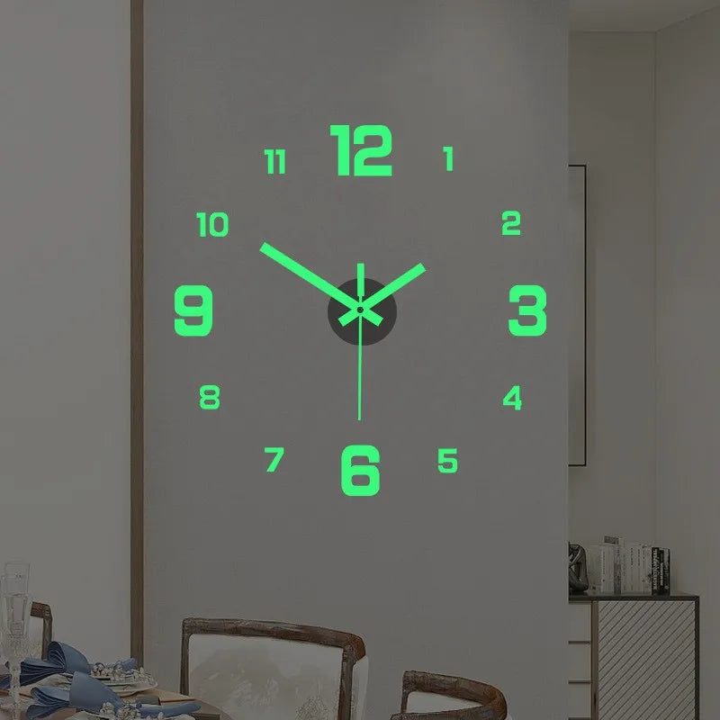 Glow-in-the-Dark Frameless Stereo Digital Wall Clock - A Futuristic Statement Piece for Living Rooms & Offices - Premium clock from dsers - Just $15.99! Shop now at Lizard Vigilante