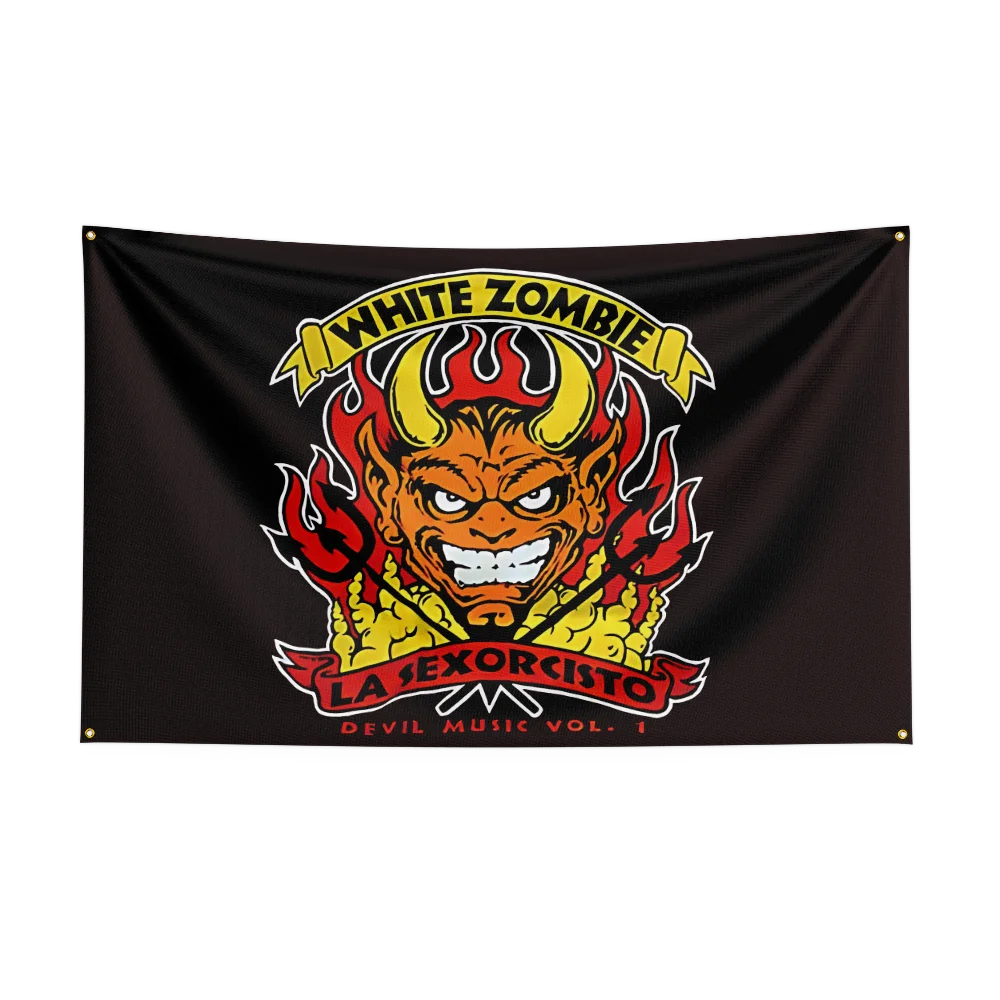 3x5 Ft Heavy Metal Rock Band WHITE Zombies Flag – Polyester Digital Printing Banner for Bedroom Wall Art & Outdoor Tapestry Decoration - Premium banner from Lizard Vigilante - Just $17.99! Shop now at Lizard Vigilante