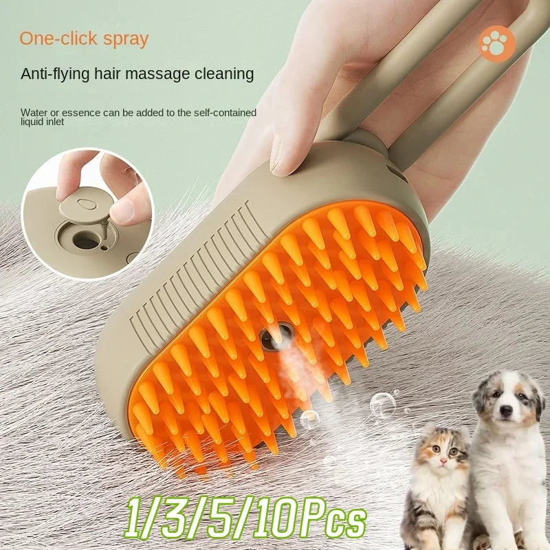 Cat Steam Brush Steamy Dog Brush 3 in 1 Electric Spray Cat Hair Brushes for Massage Pet Grooming Comb Hair Removal Combs - Premium  from Lizard Vigilante - Just $8.99! Shop now at Lizard Vigilante