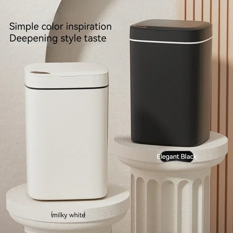 16L Smart Sensor Trash Can – Automatic Induction Lid, Eco-Friendly & Anti-Odor Rectangular Household Bin for Bathroom & Kitchen - Premium trash can from Lizard Vigilante - Just $48.99! Shop now at Lizard Vigilante