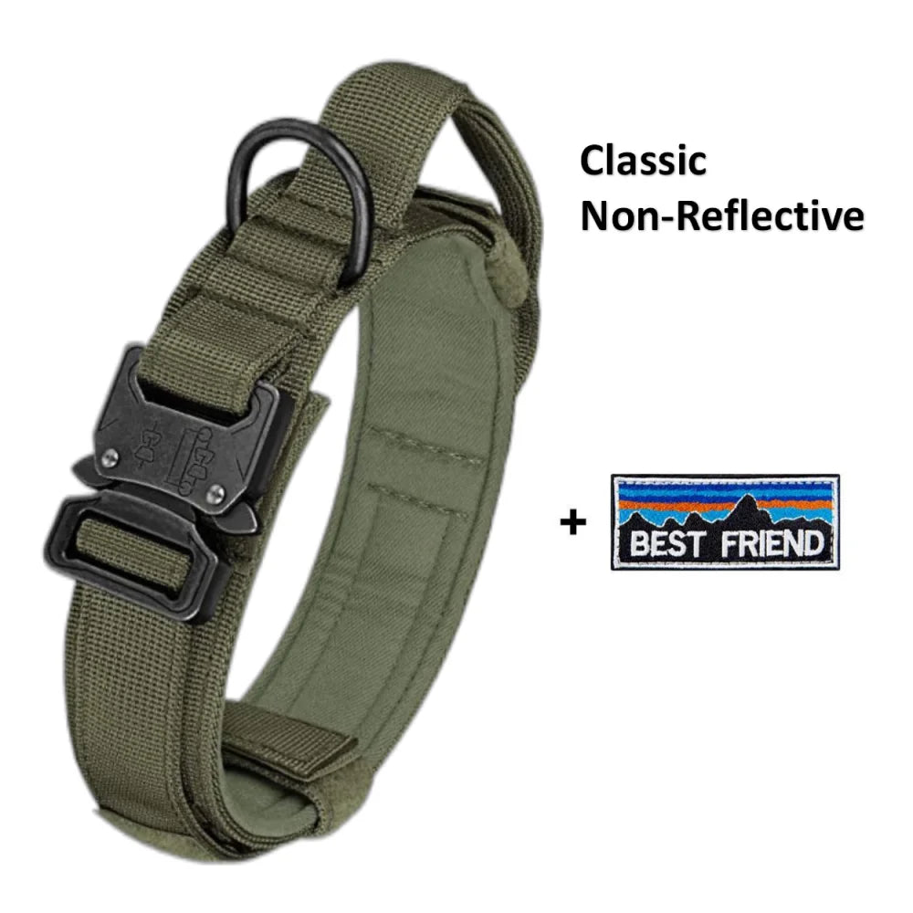 Durable Tactical Dog Collar and Leash Set – Adjustable, Padded, Reflective Military Training Collar for Medium to Large Dogs - Premium collar from Lizard Vigilante - Just $22.99! Shop now at Lizard Vigilante