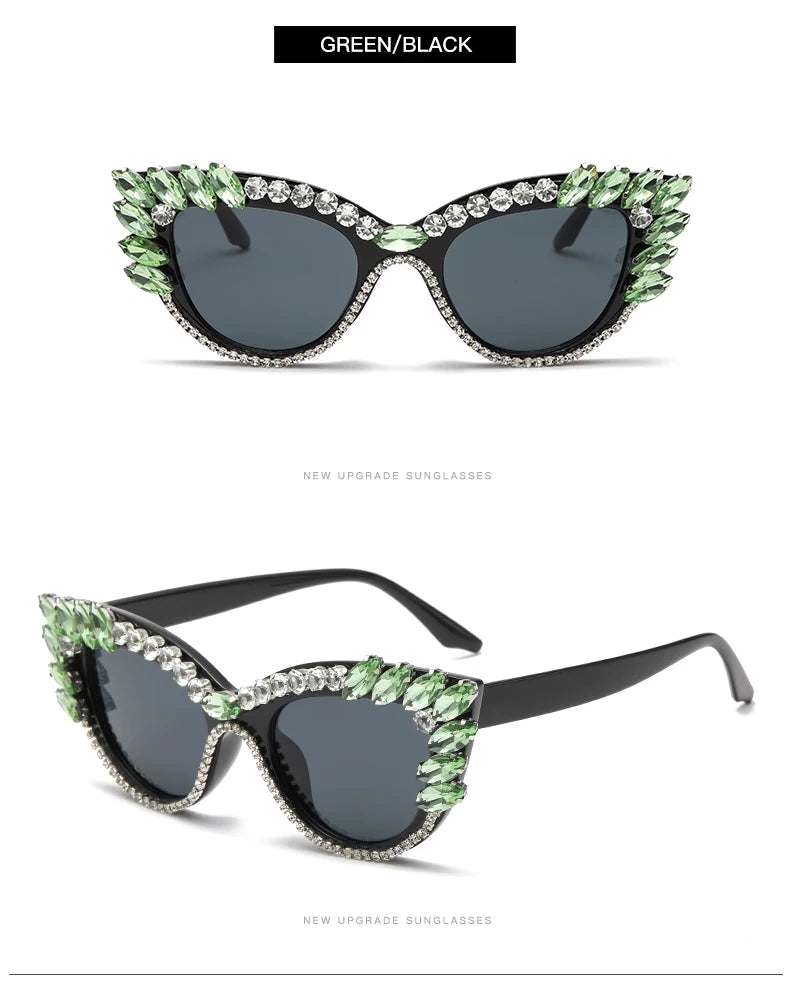 “Diamond Eyes 23241” – Chaos-Cat UV400 Big Gem Sunglasses for Max Drama & Minimal Subtlety | Gradient Polycarbonate Cat Eye Spectacles - Premium shades from dsers - Just $10.99! Shop now at Lizard Vigilante