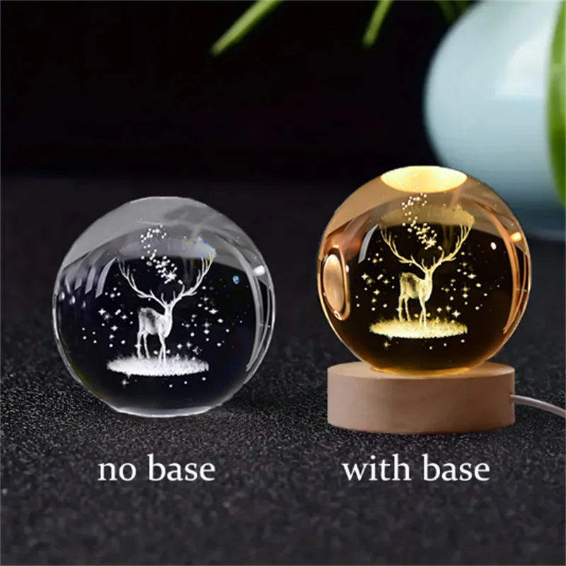 3D Crystal Planet Night Light – Laser Engraved Solar System Globe, 6cm Astronomy Crystal Ball for Home Decor & Unique Birthday Gift - Premium night light from Lizard Vigilante - Just $19.99! Shop now at Lizard Vigilante