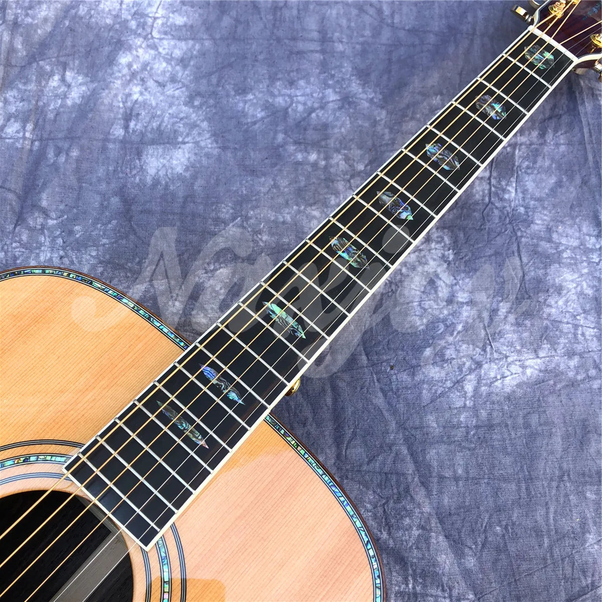 Ethereal Serenade 41-Inch Acoustic Guitar – Solid Cedar Top, Cocobolo Body, Ebony Fretboard, Exquisite Abalone Inlay, Perfect for Virtuosos & Visionaries - Premium acoustic guitar from Lizard Vigilante - Just $716.99! Shop now at Lizard Vigilante