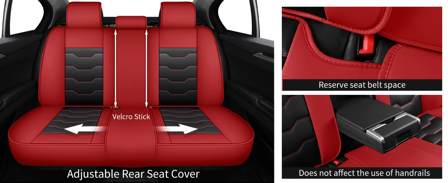 HellRide Universal 5-Seater Leather Seat Armor — Airbag Safe, All-Season Fit, Diamond-Stitched Comfort for Cars, SUVs & Pickups