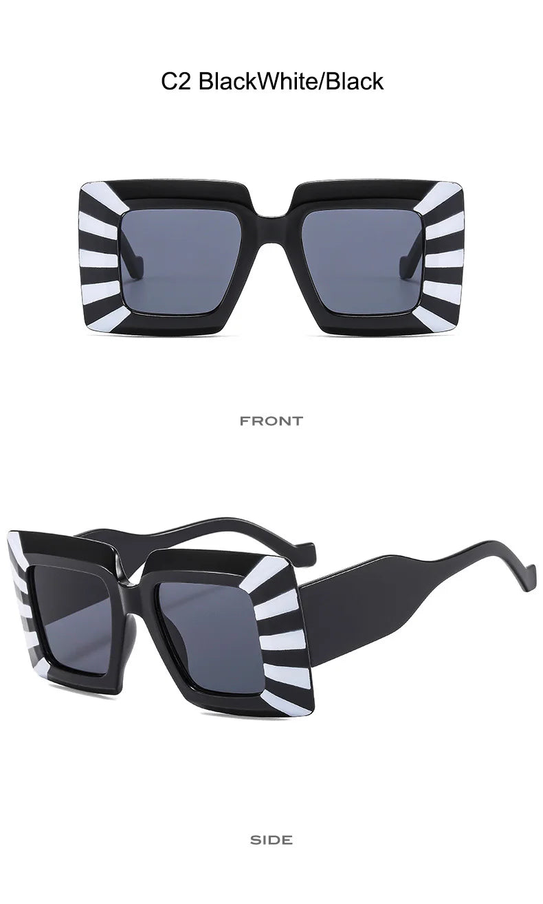 VOLT//BLOK 2025 PunkSquare UV400 Shades — Oversized Futurist Goggle Sunglasses for Women & Men | Cyber-Street Retro Eyewear, Photochromic Anti-Reflective Fashion Bomb - Premium shades from dsers - Just $15.99! Shop now at Lizard Vigilante