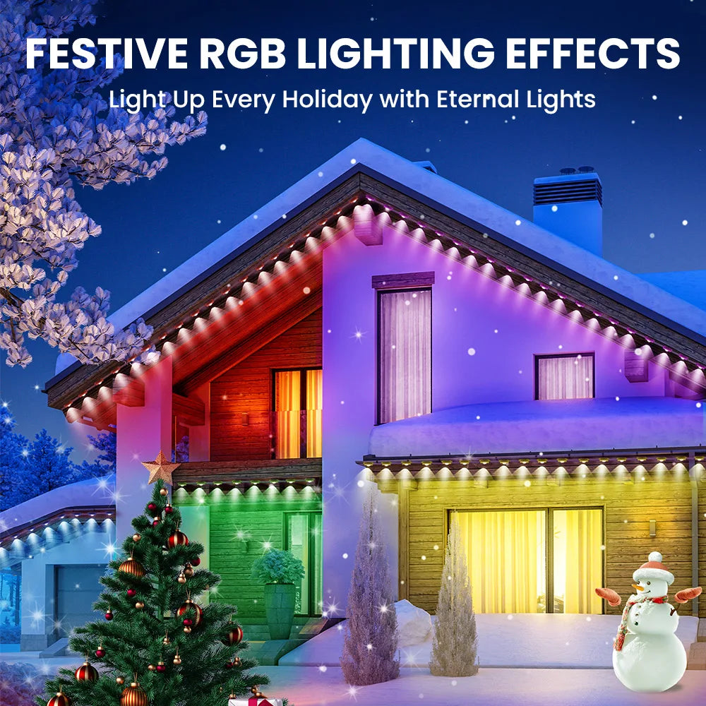 100ft 60-Light Smart RGB LED Eaves Lighting LED light strip - 75 Color Modes, Remote & App Control, Waterproof Outdoor Dec - Premium light strip from Lizard Vigilante - Just $98.88! Shop now at Lizard Vigilante