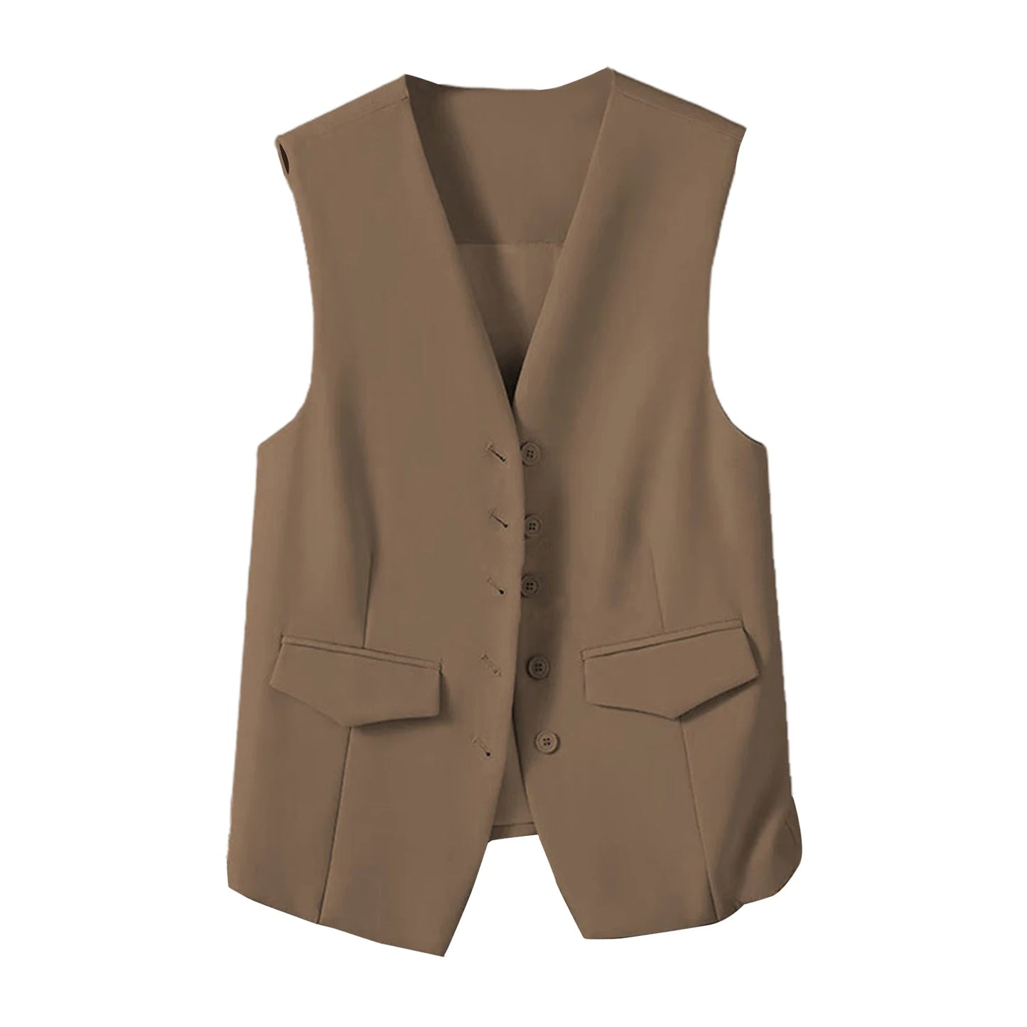 Women Suit Vest - Elegant V-Neck Sleeveless Waistcoat - Premium vest from Lizard Vigilante - Just $28.88! Shop now at Lizard Vigilante