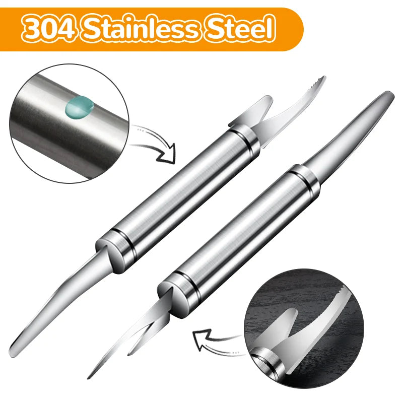 Stainless Steel Shrimp Peeler & Deveiner – 6-in-1 Multifunctional Seafood Peeling & Cutting Tool - Premium knives from dsers - Just $8.99! Shop now at Lizard Vigilante