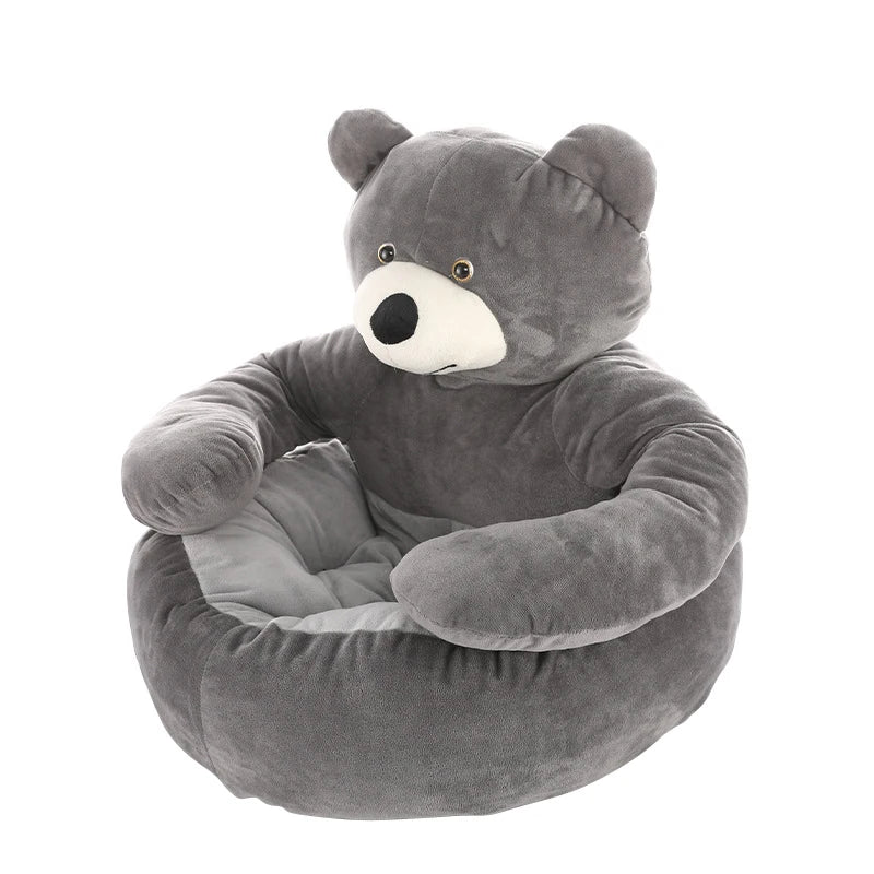 Super Soft Dog Bed Cute Winter Warm Bear Hug Cat Sleeping Mat Semi-closed Puppy Kitten Plush Nest Cushion Dog Sofa Pet Supplies - Lizard Vigilante