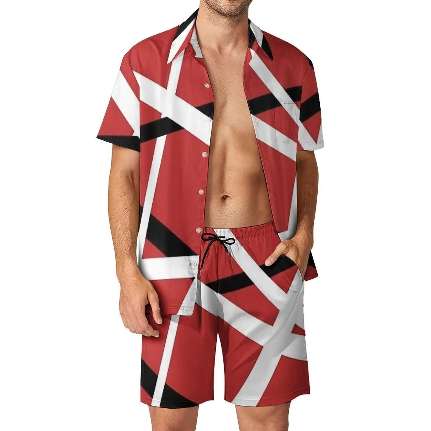 Van Halen Shirt Sets 3D Printed Men Casual Fashion Short Sleeves Shirts Oversized Beach Shorts Hawaiian Streetwear Suits Clothes - Premium  from Lizard Vigilante - Just $27.99! Shop now at Lizard Vigilante