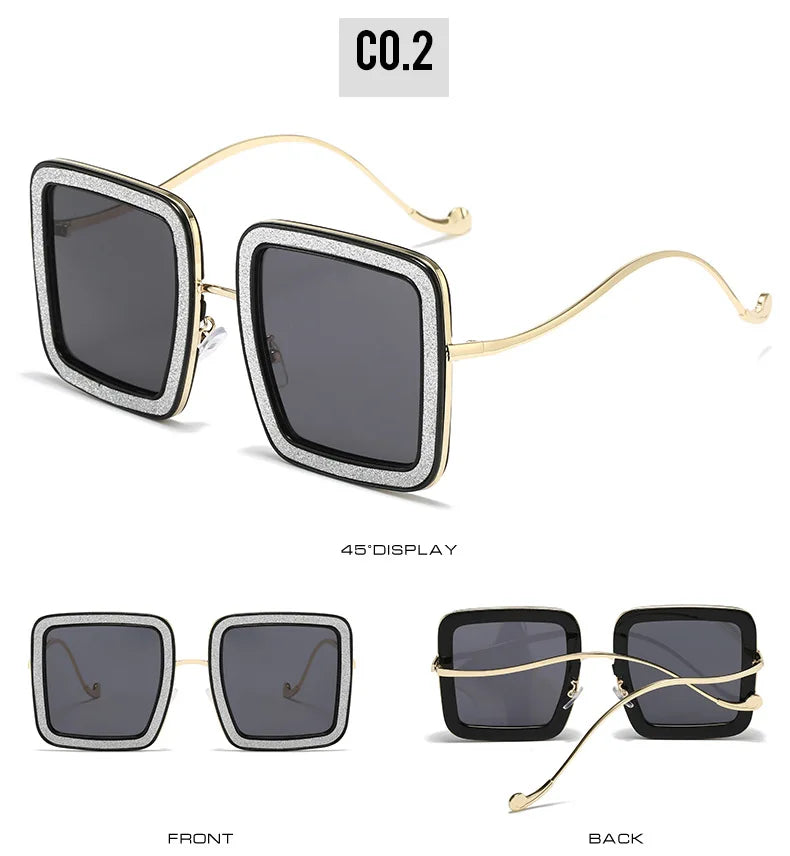 Glitter Vortex Shades – Rockstar Ice-Out Sunglasses for Unapologetic Legends - Premium shades from Lizard Vigilante - Just $26.99! Shop now at Lizard Vigilante