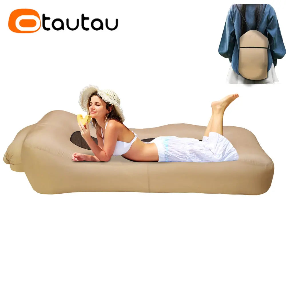 Inflatable Sofa Bed Swimming Pool Floating Raft Sac Beach Garden Outdoor Portable Folding Camping Chaise Lounge Recliner Pouf - Premium  from Lizard Vigilante - Just $63.99! Shop now at Lizard Vigilante