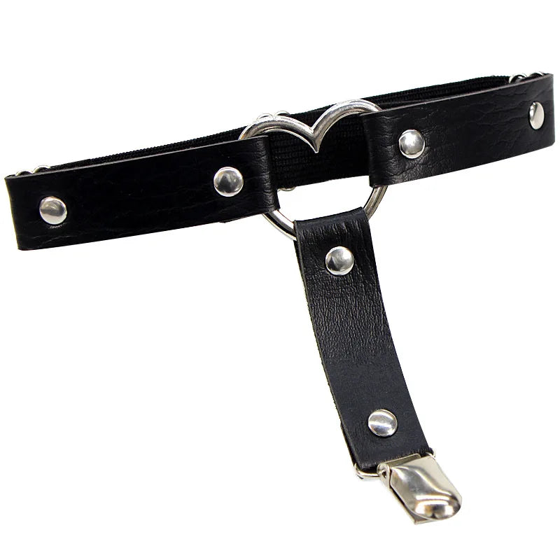 Sexy Punk Leather Garter Belt - Edgy and Alluring - Premium garter belt from Lizard Vigilante - Just $19.88! Shop now at Lizard Vigilante