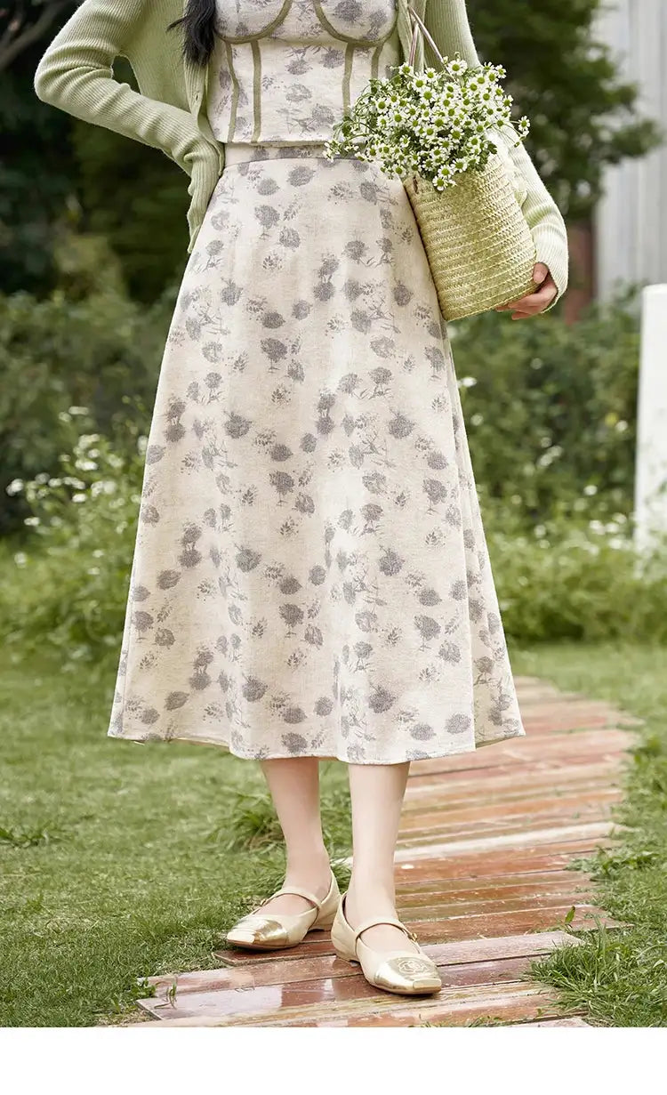 MISHOW Floral Camisole Skirt Separately Summer Adjustable Shoulder Straps Sleeveless Top Back Elastic Waist Skirts MXD14D0026