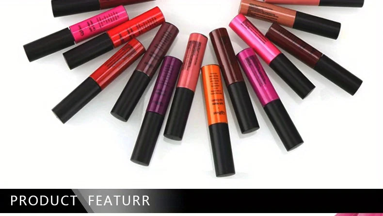 Luxurious Matte & Volumizing Lipstick - Waterproof, Long-Lasting, 20 Diverse Shades | Ideal Gift for Valentine's Day