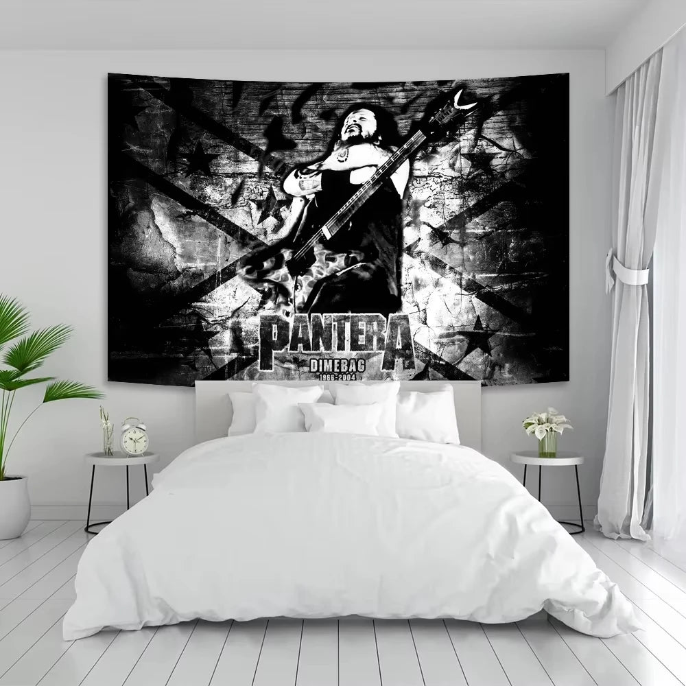 Panteras Nightdrive Wall Tapestry – Heavy Metal Room Banner For Bedroom, Dorm, Studio & Stage Backdrops 🎸🔥