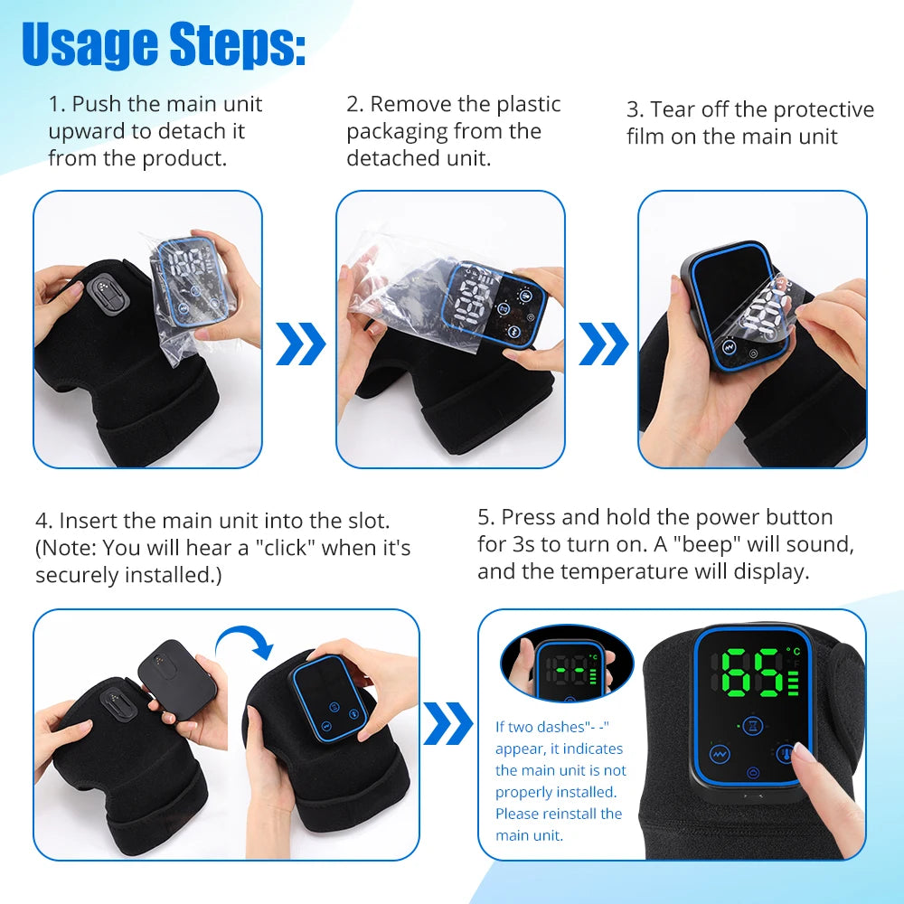 Hellfire 3-In-1 Shockwave Heated Knee Armor