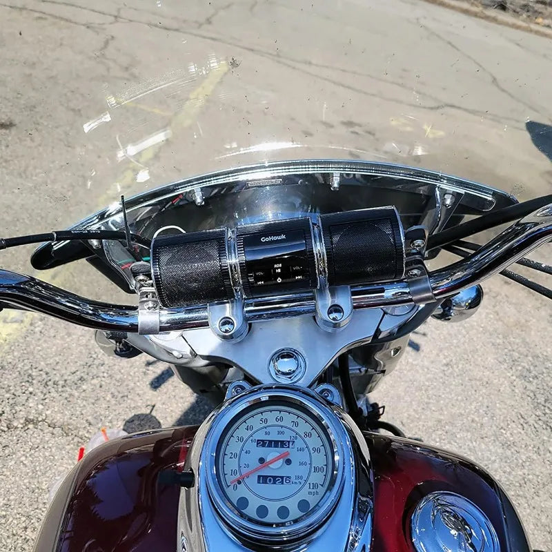 Bluetooth Audio Motorcycle Stereo Speaker Motorcycle Installation MP3 Music Player Amplifier Scooter Bicycle USB FMRadio Speaker