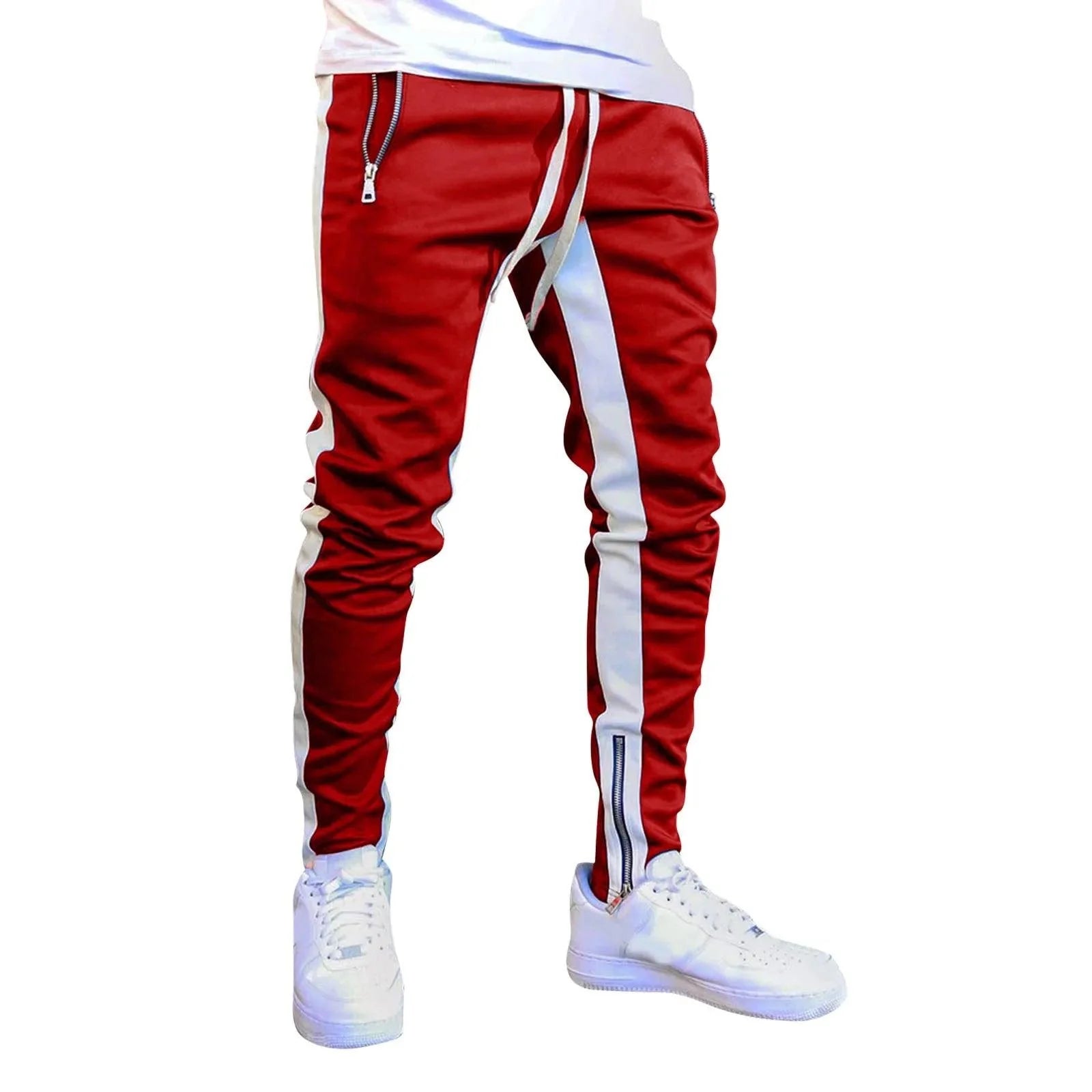 Men's Fashion Track Pants - Casual Streetwear Joggers, Hip Hop Gym Sweatpants with Pockets - Premium track pants from Lizard Vigilante - Just $23.88! Shop now at Lizard Vigilante