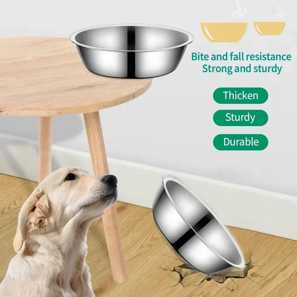 Stainless Steel Metal Dog Bowl for Small Medium Large Dogs Replacement Basic Dog Bowls Thickened Dog Water Feeder Bowls Pet Supp - Premium pet bowl from Lizard Vigilante - Just $12.99! Shop now at Lizard Vigilante