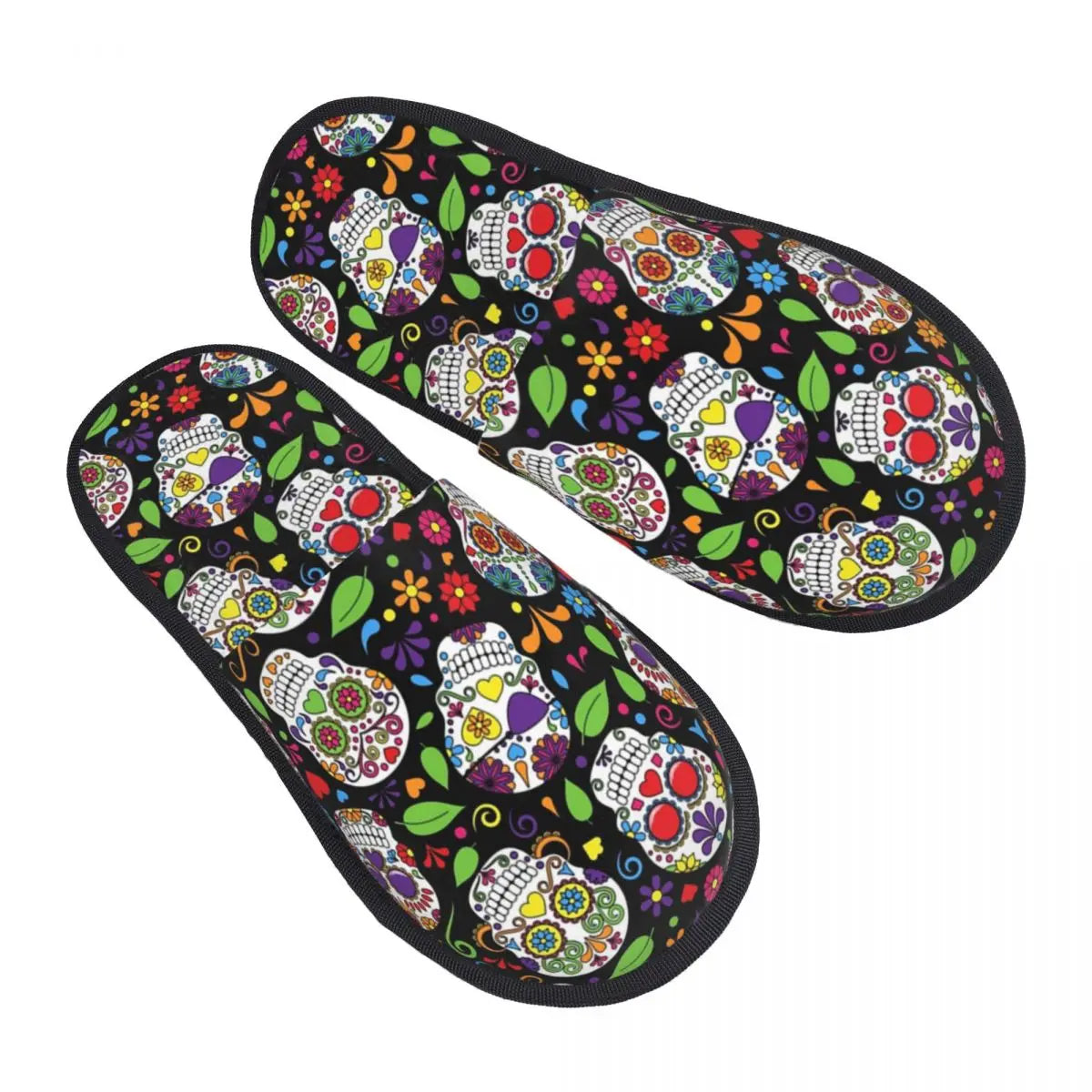 Rockabilly Skull Retro Classic Rock and Roll Slippers - Premium slippers from Lizard Vigilante - Just $23.88! Shop now at Lizard Vigilante