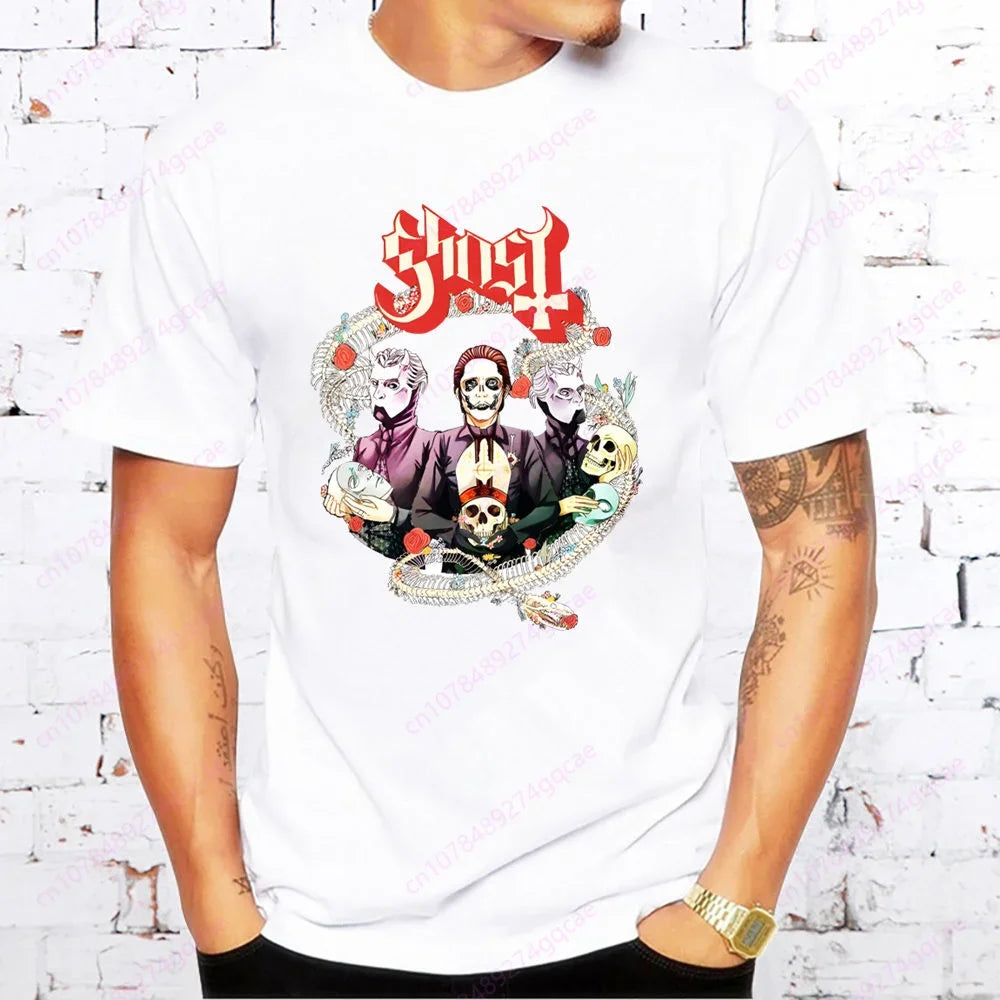 “ECHOES OF THE DAMNED” – GHOST Band Heavy Metal Tee for Men | Summer Fashion T-Shirt for the Loud, the Lost & the Legends - Premium t-shirts from dsers - Just $22.99! Shop now at Lizard Vigilante