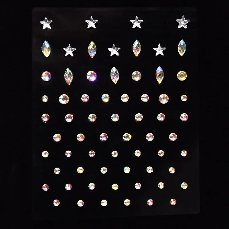 DIY Bright Diamond Rhinestone Stickers – Self-Adhesive Crystal Pearl Eye Makeup for Stage & Party Glam - Premium stickers from Lizard Vigilante - Just $14.99! Shop now at Lizard Vigilante